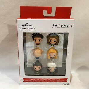 Hallmark Friends the TV Series Set of 6 Miniature Christmas Ornaments New in Box